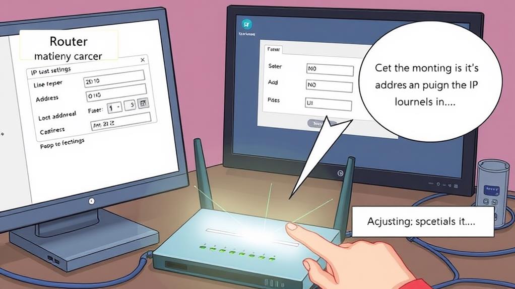 router ip address modification