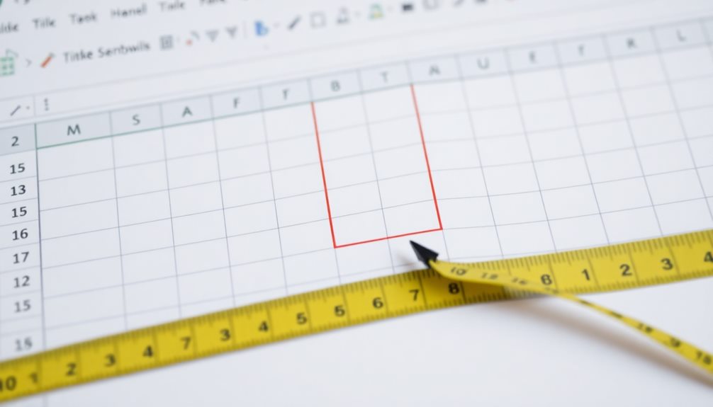 column size adjustment techniques