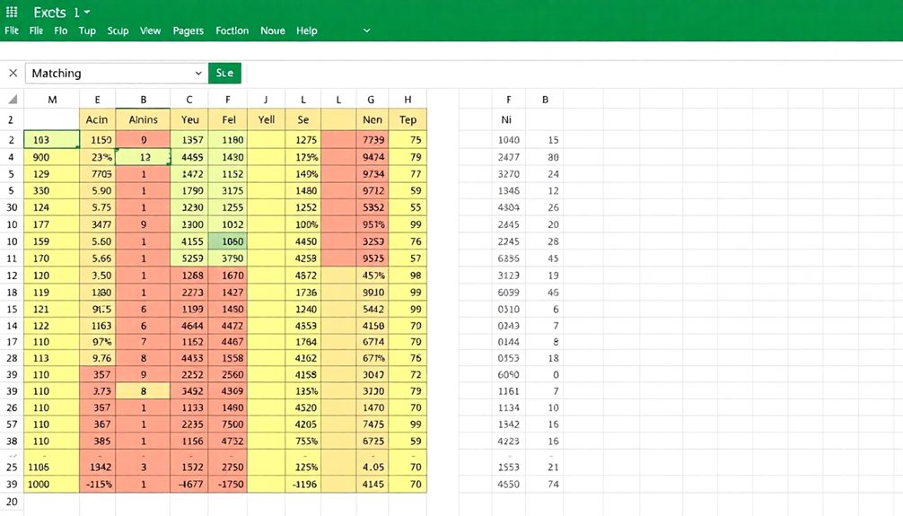 highlighting data based conditions