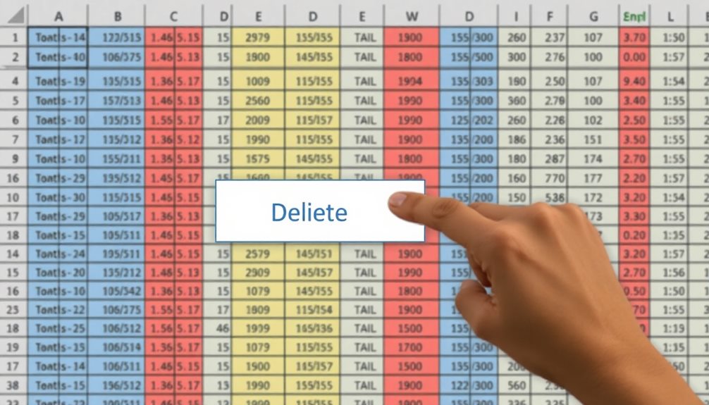 row deletion challenges identified