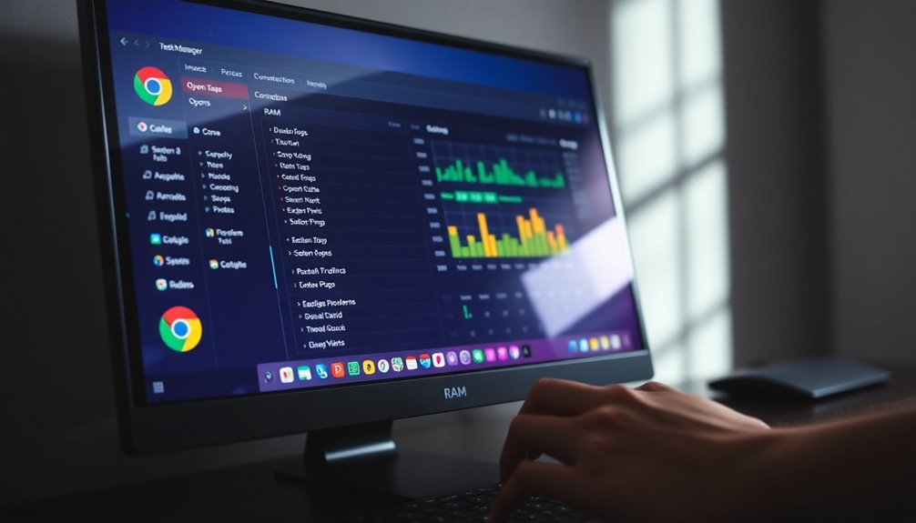 chrome task manager ram usage